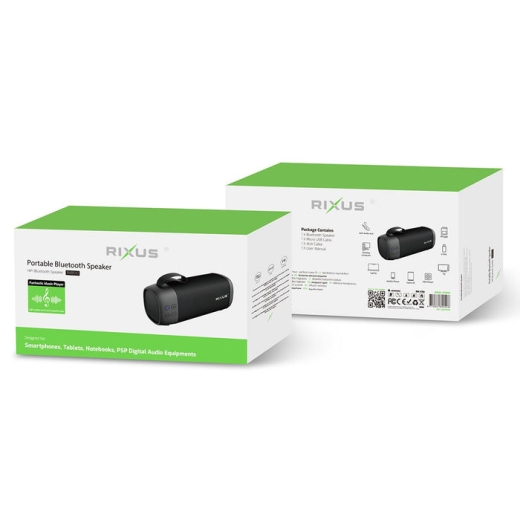 RIXUS RXBS10 PORTABLE BLUETOOTH SPEAKER BLACK