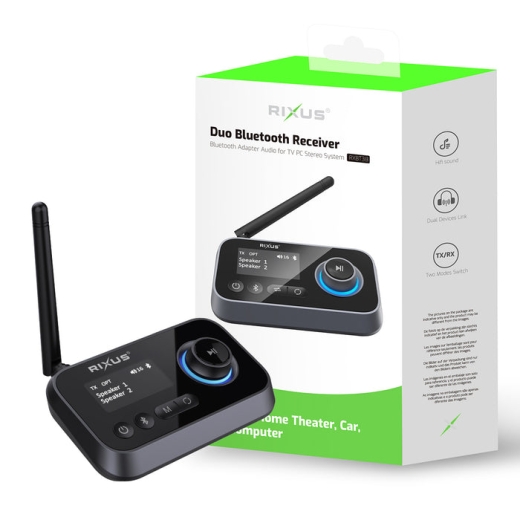 RIXUS RXBT38 DUO BLUETOOTH RECEIVER BLACK