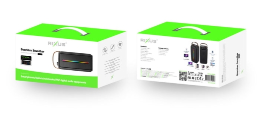 RIXUS RXBS20 RGB BLUETOOTH SPEAKER BLACK