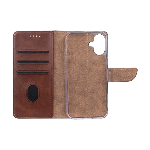 RIXUS BOOKCASE FOR IPHONE 16 BROWN