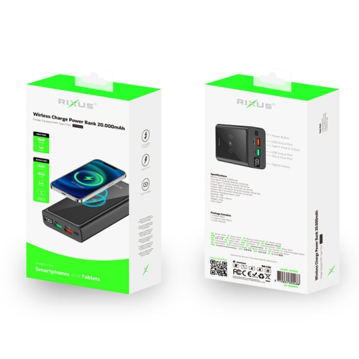 RIXUS RXPB55 PD 22.5W POWERBANK 20.000MAH