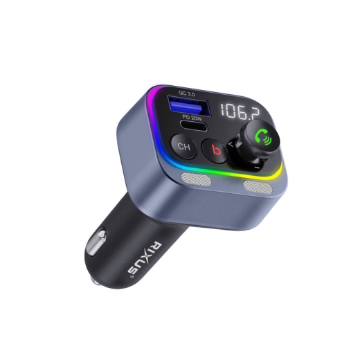 RIXUS RXBT21 CAR FM BLUETOOTH TRANSMITTER BLACK