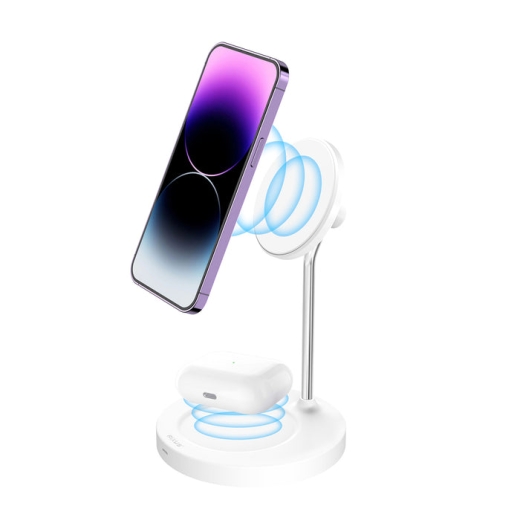 RIXUS RXWC45A WIRELESS CHARGING STAND 15W WHITE