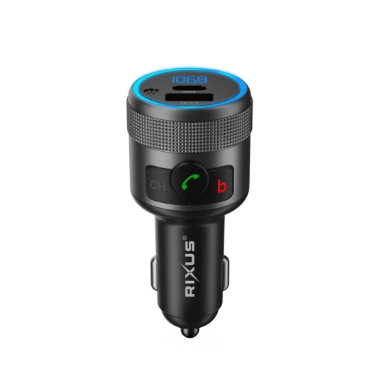 RIXUS RXBT26 CAR FM BLUETOOTH TRANSMITTER BLACK