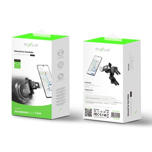 RIXUS RXHW35 UNIVERSAL CAR VENT HOLDER BLACK