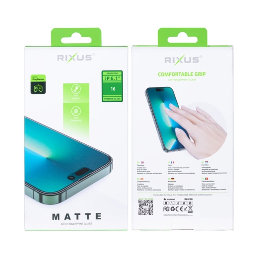 RIXUS FOR IPHONE 16 TEMPERED GLASS MATTE