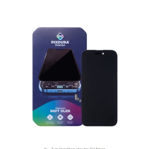 PIXDURA For iPhone 15 Display And Digitizer Soft-OLED Premium (IC Removable)