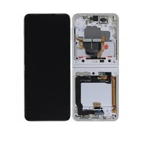 Samsung Galaxy Z Flip3 F711B Display lcd And Digitizer With Frame Cream Service Pack