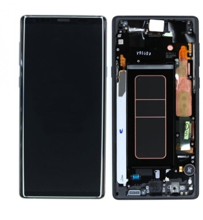 Samsung Galaxy Note 9 N960F Display lcd And Digitizer With Frame Midnight Black Service Pack