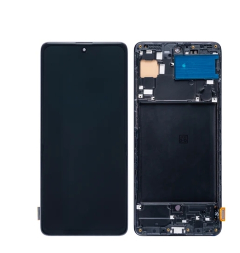 Samsung Galaxy A71 A715F Display lcd and Digitizer With Frame Black Soft-OLED