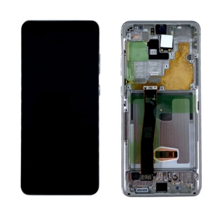 Samsung Galaxy S20 Ultra G988B Display lcd And Digitizer With Frame Cloud White Service Pack