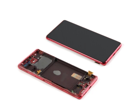 Samsung Galaxy S20 FE G780F, 5G G781B Display lcd And Digitizer With Frame Cloud Red Service Pack