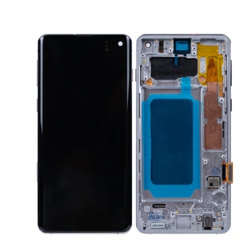 Samsung Galaxy S10 G973F Display lcd And Digitizer With Frame Prism White Refurbished