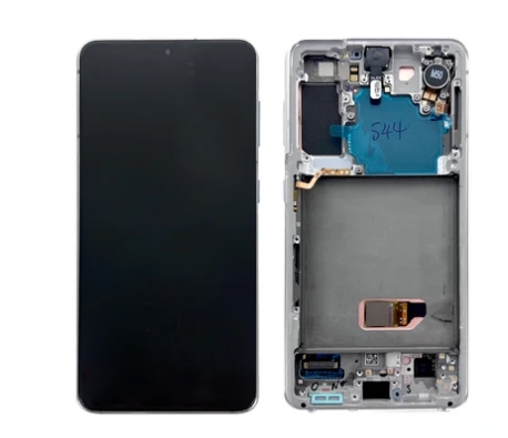 Samsung Galaxy S21 5G G991B Display lcd And Digitizer With Frame Phantom White Service Pack