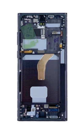Samsung Galaxy S22 Ultra S908B Display lcd And Digitizer With Frame Phantom Black Service Pack