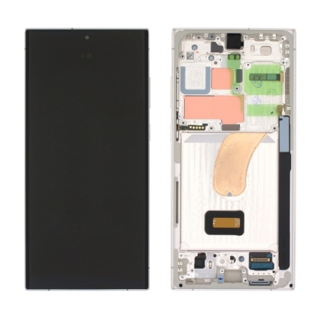 Samsung Galaxy S23 Ultra (SM-S918B) (GH82-30466B / GH82-30465B) Display LCD Complete (No Front Camera) - Cream Service Pack