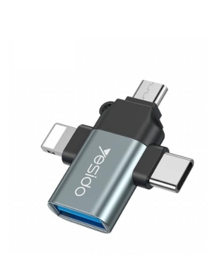 GS15 YESIDO 3in1 Lightning, Typ C und Micro OTG USB