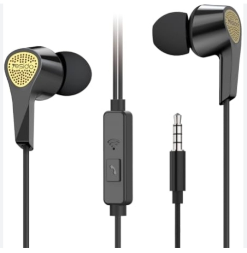 YH25 YESIDO Kopfhörer Earphones Heavy Bass AUX Anschluss Schwarz