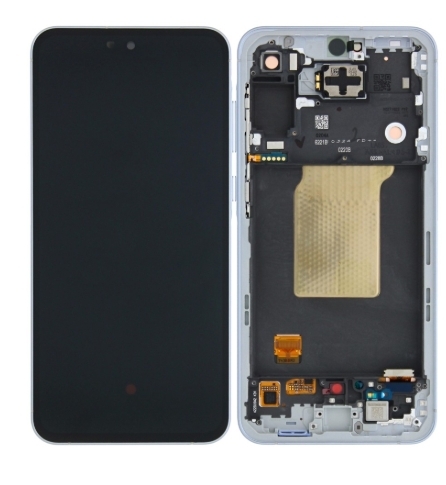 Samsung Galaxy A55 A556B Display lcd And Digitizer With Frame Light Blue Pre Assembled
