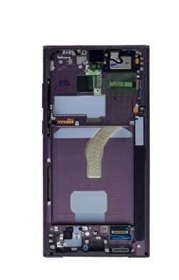 Samsung Galaxy S22 Ultra S908B Display Lcd And Digitizer With Frame Burgundy Service Pack