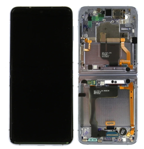 Samsung Galaxy Z Flip4 F721B Display LCD And Digitizer With Frame Blue Service Pack