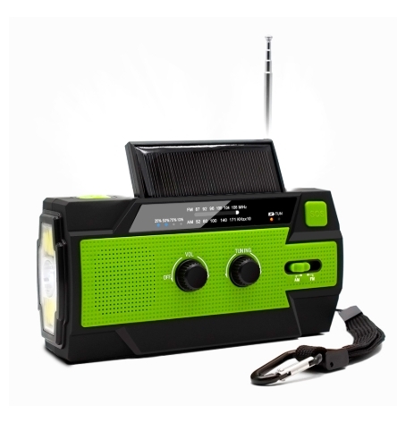 Portable Emergency AM/FM Radio Solar Hand Crank 4000mAh