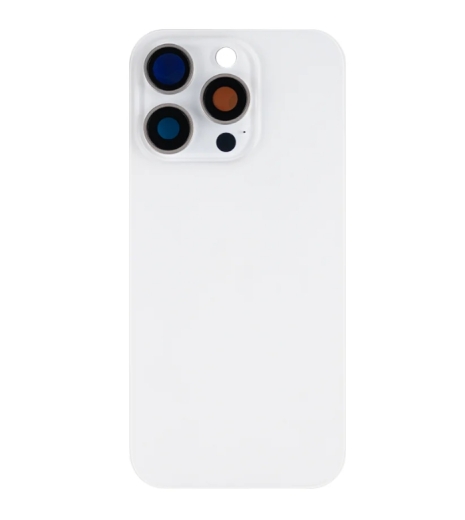 For iPhone 16 Pro Extra Glass, Akkudekel With NFC, Enlarged Camera Frame White Titanium