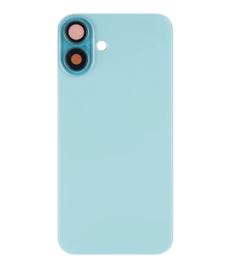 For iPhone 16 Plus Extra Glass,Akkudekel With NFC, Enlarged Camera Frame Teal