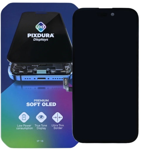 PIXDURA For iPhone 16 Display lcd And Digitizer Soft-OLED Premium (IC Removable)