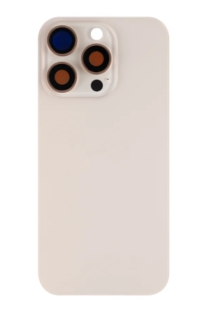 iPhone 16 Pro Extra Glass Akkudeckel Without NFC, Enlarged Camera Frame Desert Titanium