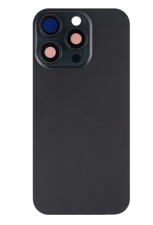 iPhone 16 Pro Extra Glass Akkudeckel Without NFC, Enlarged Camera Frame Black Titanium