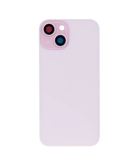 For iPhone 15 Plus Extra Glass, Akkudekel With Enlarged Camera Frame Pink Compatible
