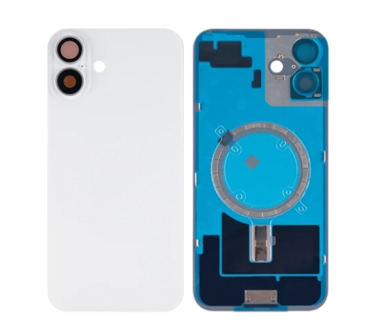 iPhone 16 Plus Extra Glass Without NFC, Enlarged Camera Frame White