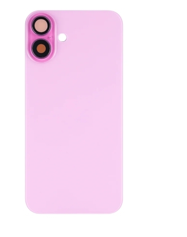 iPhone 16 Plus Extra Glass Akkudeckel Without NFC, Enlarged Camera Frame Pink