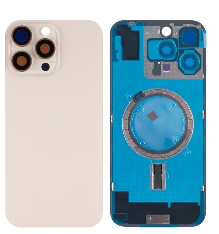 For iPhone 16 Pro Max Extra Glass Without NFC, Enlarged Camera Frame Desert Titanium