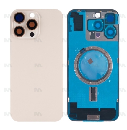 For iPhone 16 Pro Max Extra Glass Without NFC, Enlarged Camera Frame Desert Titanium