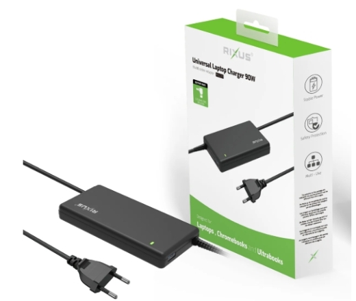 Rixus RXLC09 Universal Ac Laptop Charger Power Adapter Replacement Black