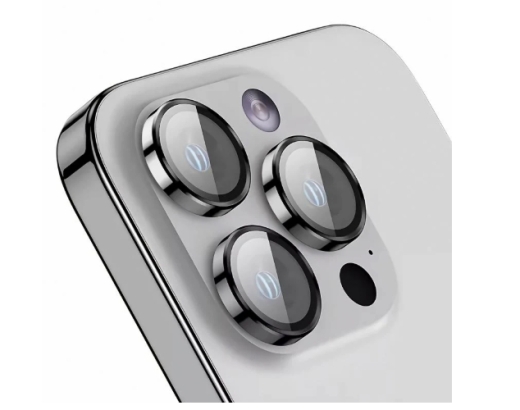 Rixus Metal Shield Camera Tempered Glass For iPhone 17 Pro,17 Pro Max Blue