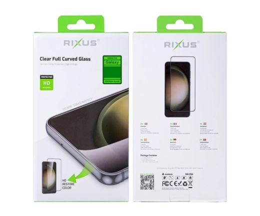 Rixus Clear HD Full Curved Edge Tempered Glass For Samsung Galaxy A16, A17, A26