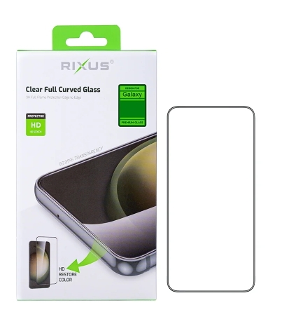 Rixus Clear HD Full Curved Edge Tempered Glass For Samsung Galaxy A16, A17, A26