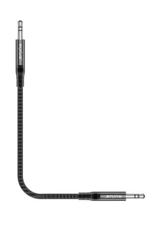 Rixus RXMU35 3.5mm AUX To 3.5mm AUX Braided Audio Cable 120CM Black