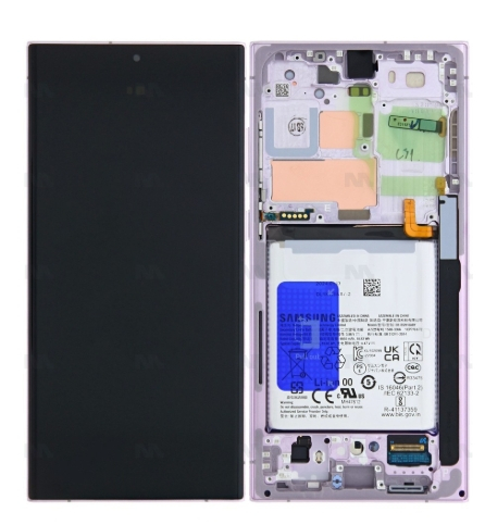 Samsung Galaxy S23 Ultra (SM-S918B) (GH82-30467D) Display lcd Complete (With Battery) - Lavender