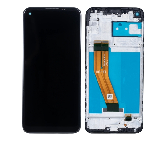 Samsung Galaxy M11 M115F Display And Digitizer With Frame Black Soft-OLED