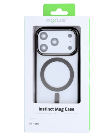 Rixus Instinct Mag Case For Apple iPhone 17 Pro Black