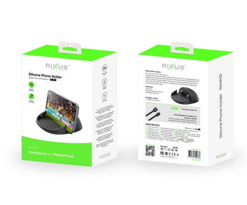 Rixus RXHM31 Silicone Phone Holder Black