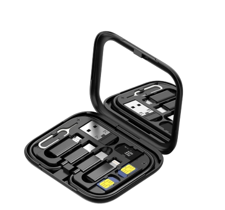 Rixus RXUC16 Multifunction Cable Card USB Adapter Box Kit with Mirror Black