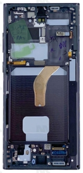 Samsung Galaxy S22 Ultra S908B Display And Digitizer With Frame Phantom Black Service Pack