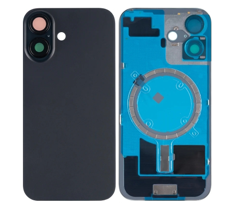 iPhone 16 Extra Glass Without NFC, Enlarged Camera Frame Black