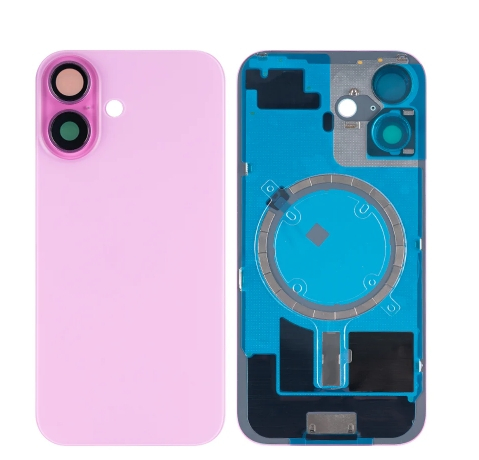 iPhone 16 Extra Glass Without NFC, Enlarged Camera Frame Pink