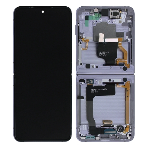 Samsung Galaxy Z Flip4 F721B Display lcd And Digitizer With Frame Bora Purple Service Pack